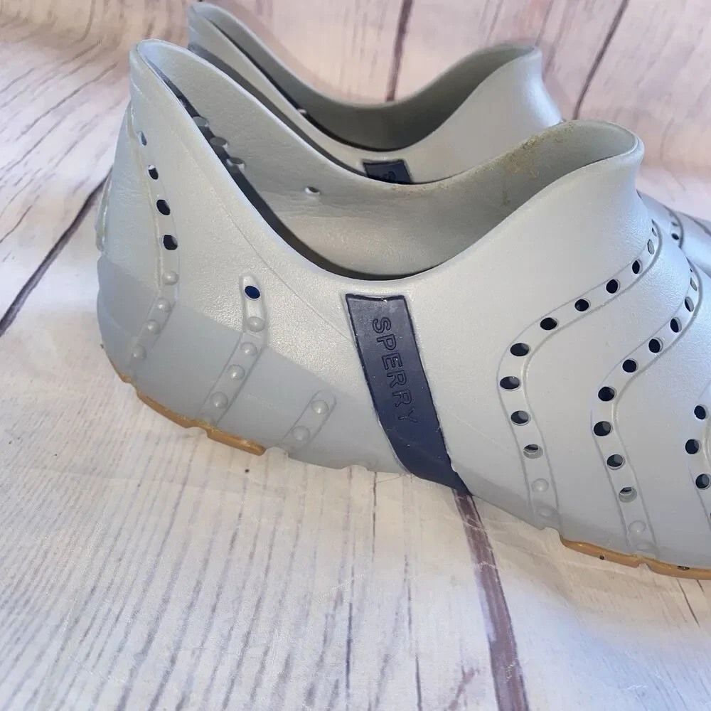 Sperry Water Shoes Slip On Gray Mens 10 Boat Beach EVA